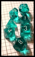 Dice : Dice - Dice Sets - Chessex Translucent Teal w White Nums - Ebay Jan 2010